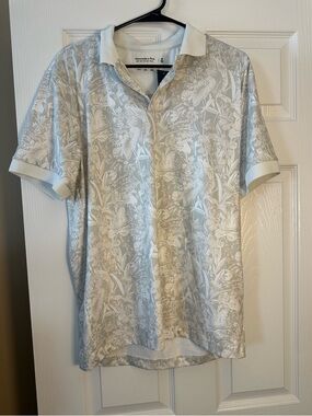 Abercrombie & Fitch White Soft Air Knit Polo